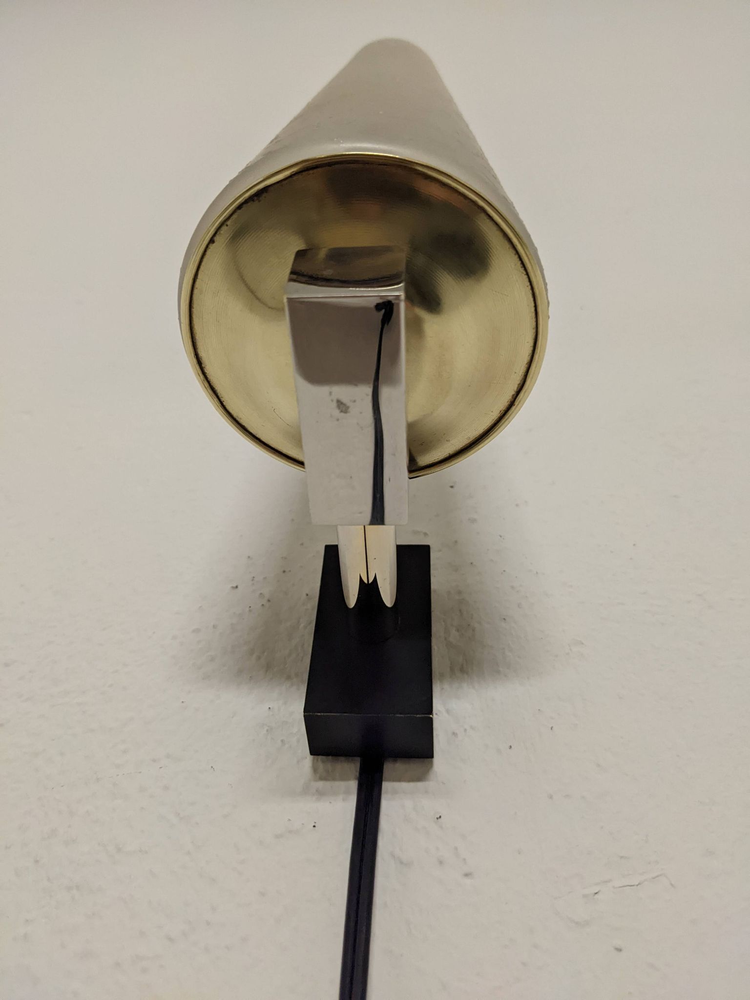 Arlus glass and brass wall lamp, France circa 1960