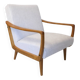 Fauteuil vintage bois et tissu