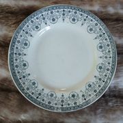 20 mismatched antique flat plates in ironstone