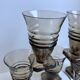 Set of 7 glasses in art deco smoked glass 30s