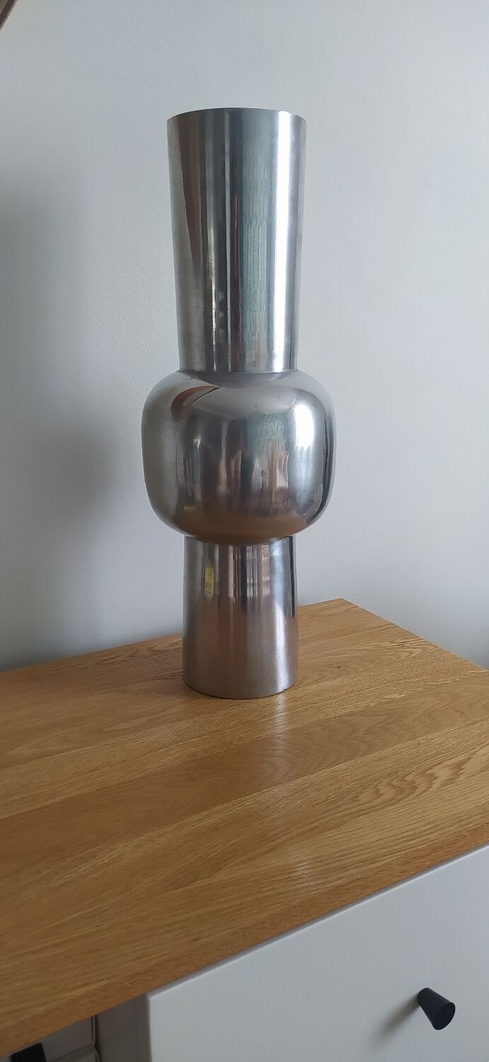 Vase aluminium années 70
