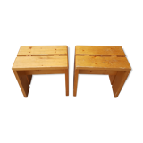 Pair of Charlotte Perriand stool model Les Arcs