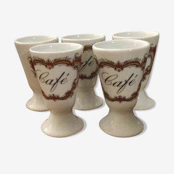 Mazagrans porcelain of Limoges lot of 5