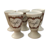 Mazagrans porcelaine de Limoges lot de 5