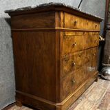 Louis Philippe period chest of drawers in burr walnut circa 1830