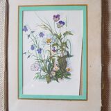 Pair of frames botanical board