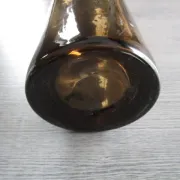 Vintage smoked bubble glass tube vase - Bendor glassware