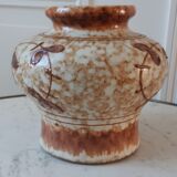 Vase en grès céramique années 60-70 signé