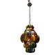 Murano glass multicolored wrought iron light pendant latern, 1950s