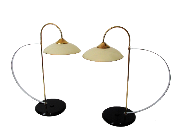 Pair of minimalist lamps, 1970s
