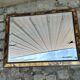 Miroir vintage biseauté doré Mid-Century 80x60cm
