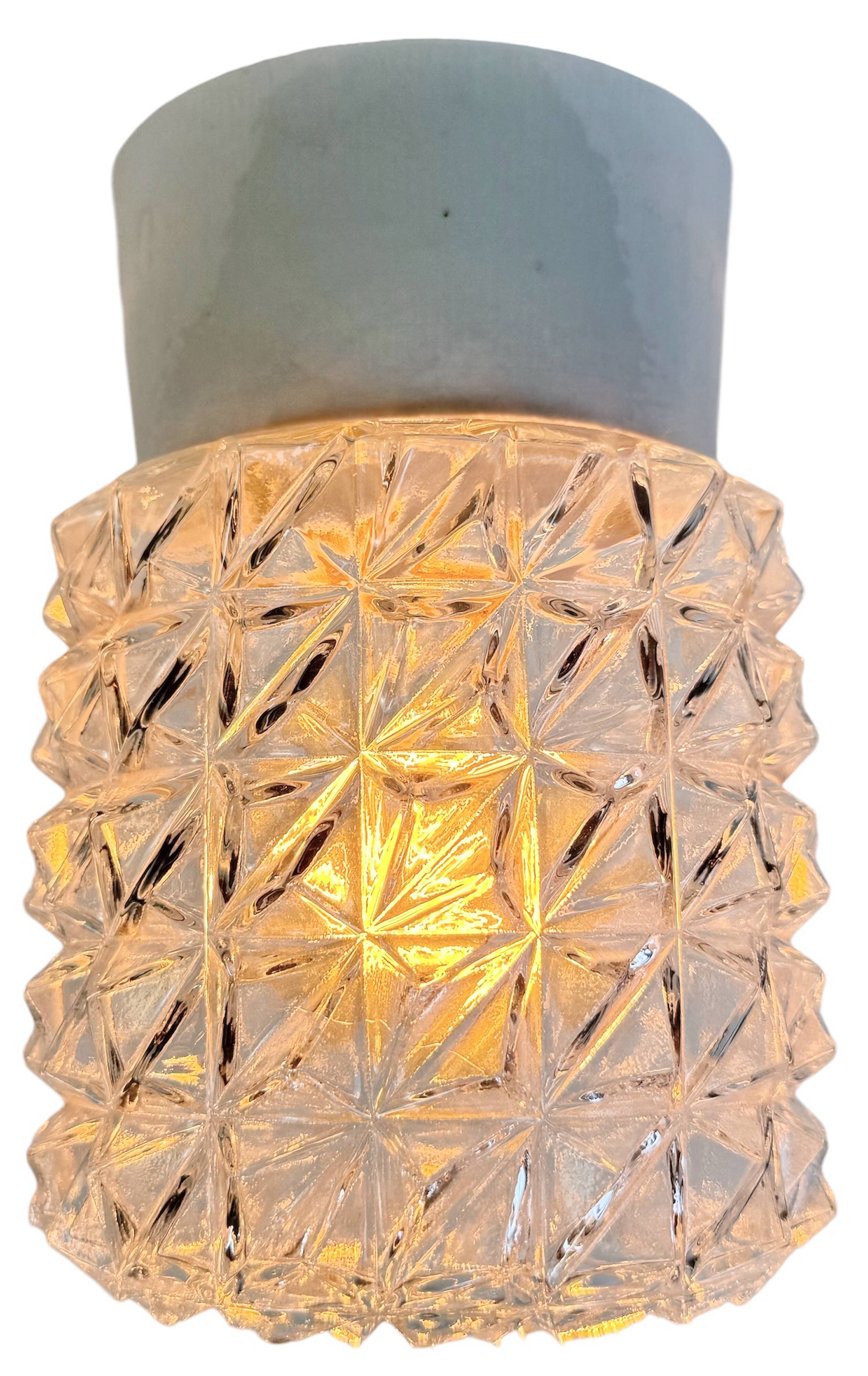 Vintage White Porcelain Ceiling Light, 1970s