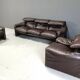 Maralunga leather sofa by Vico Magistretti for Cassina, 1973