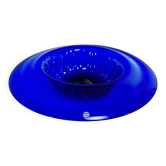 Bol de centre Zecchin en verre de Murano Cenedese bleu cobalt des années 1980