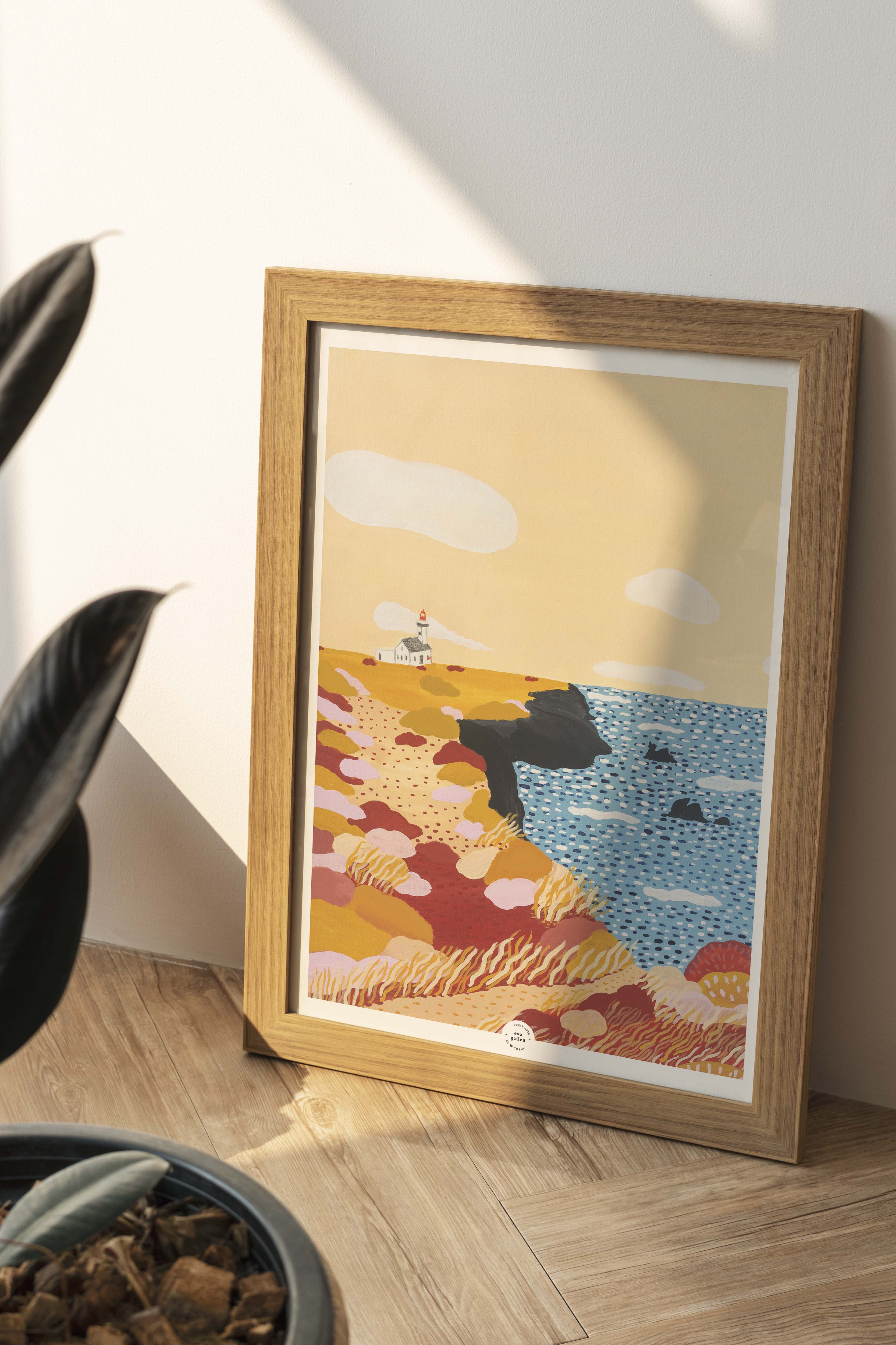 Poster Belle-ile-en-mer, La pointe des poulains