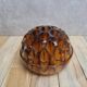 Art Deco Davidson "Cloud Glass" amber centrepiece bowl – vintage English flower holder