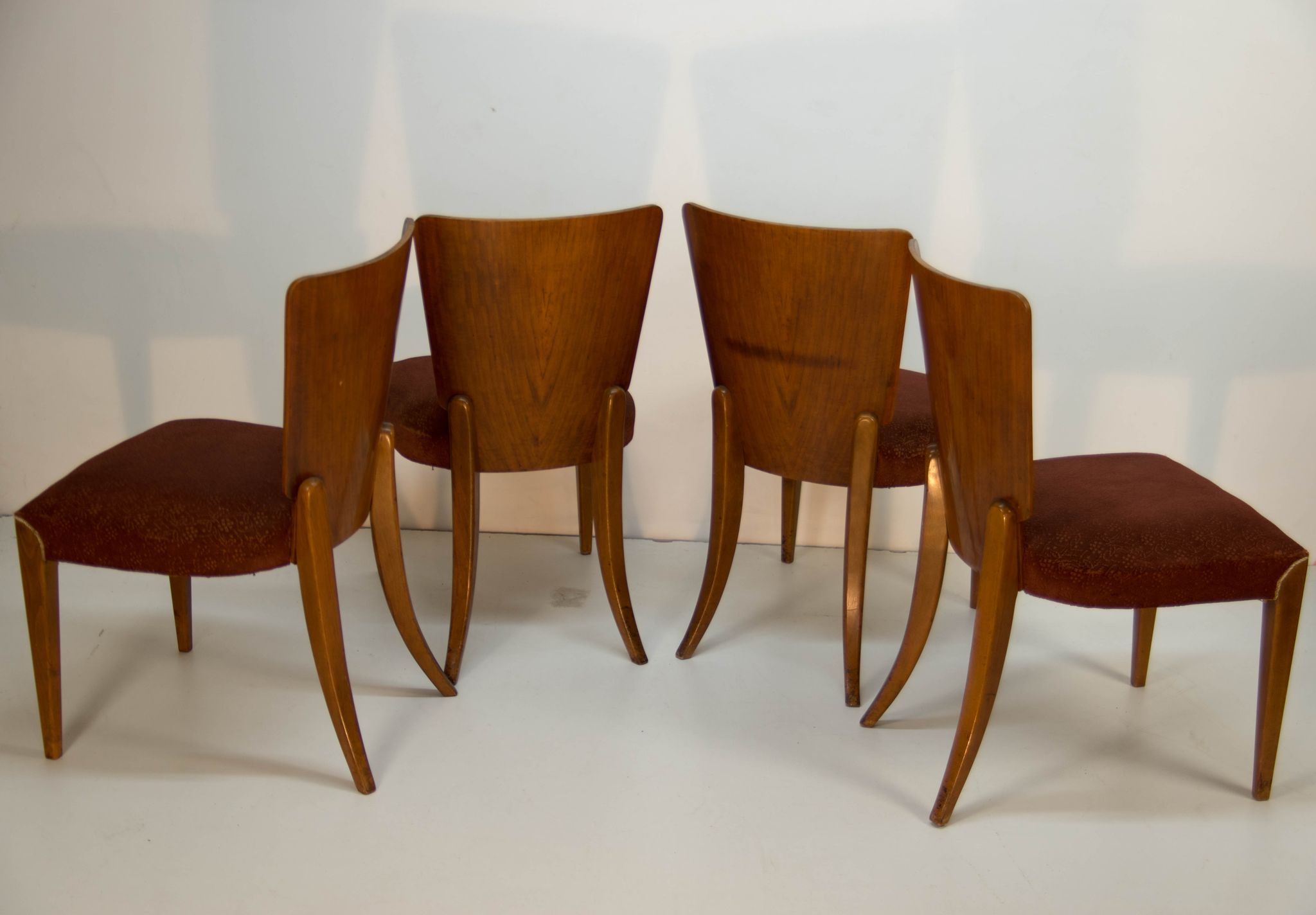 Art Deco Dining Chairs H-214 by Jindrich Halabala for UP Závody, Set of 4