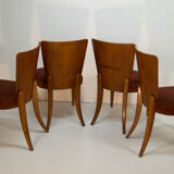 Art Deco Dining Chairs H-214 by Jindrich Halabala for UP Závody, Set of 4