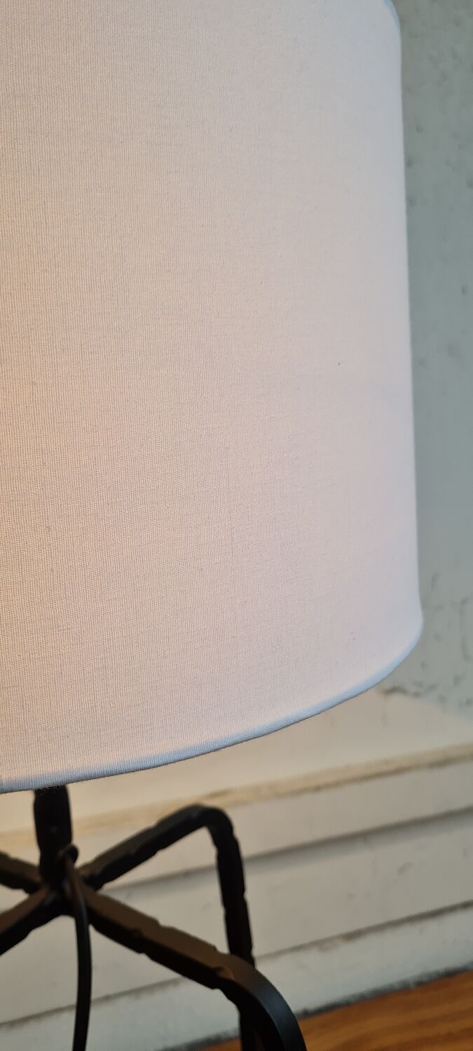 Brutalist wrought iron lamp