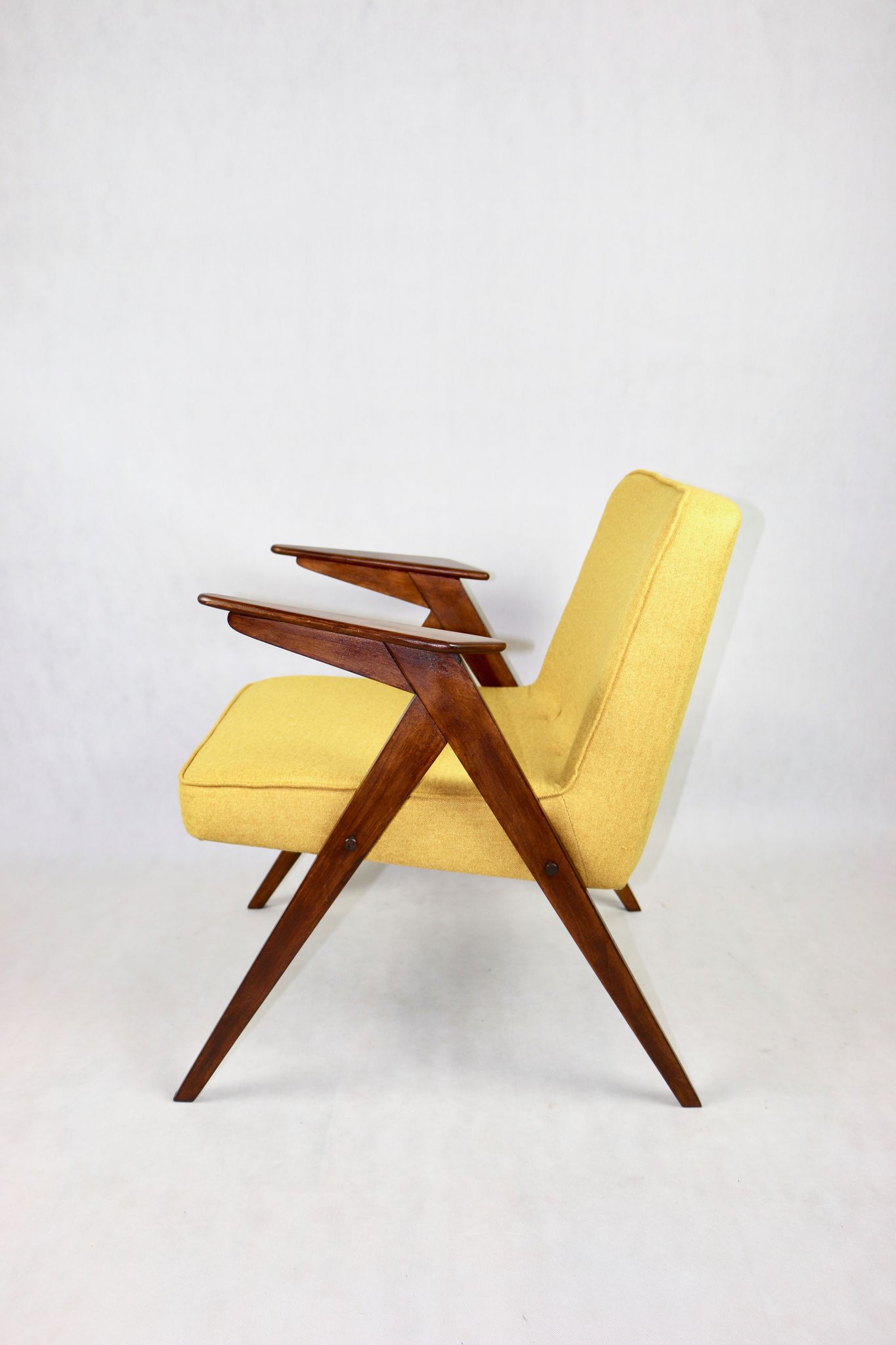 Yellow tweed bunny armchair