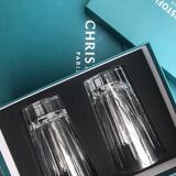2 Christofle crystal glasses