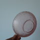 Set of 6 art deco pink molded glass ramekins