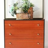 Retro drawers and with a neat black trim and gold knobs