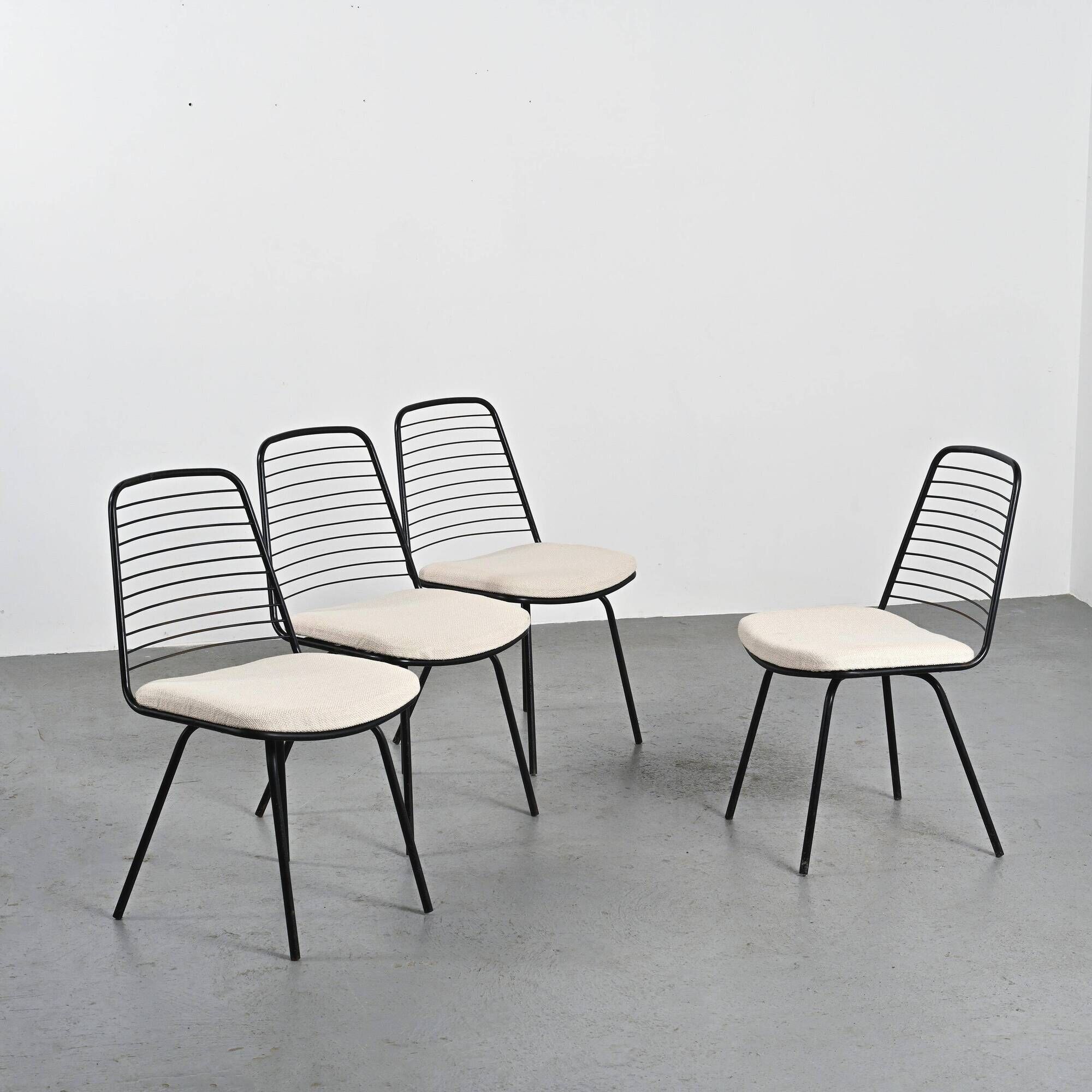 Set of four chairs by Jean-Louis Bonnant, circa 1955
