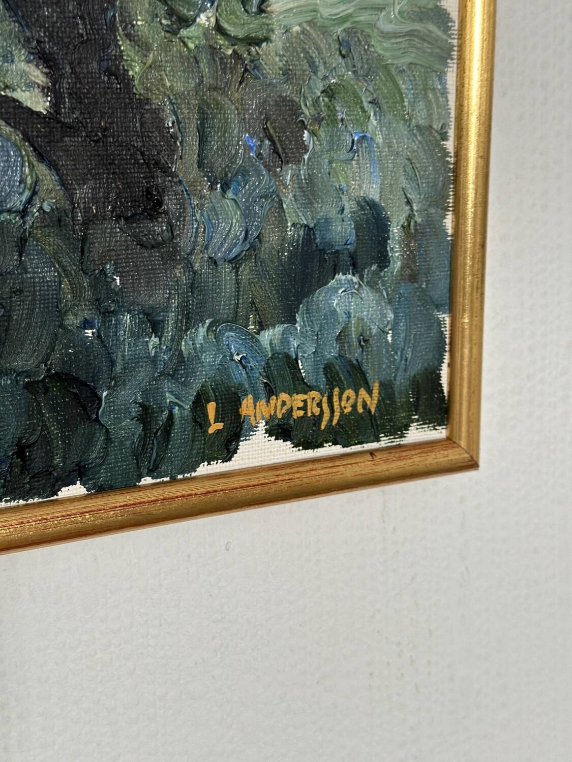 Swedish Oil on Canvas – “Tree” By  LARS BJÖNNI ANDERSSON