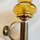 Vintage bubble glass brass applique