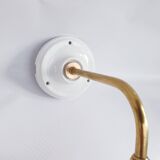 Brass and speckled glass wall lights from Clichy
