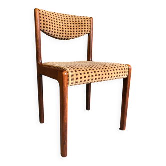 Scandinavian chair Self velvet beige and brown, 1970