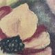 Vintage original floral oil painting, signed flower art