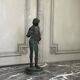 Bronze Narcissus after the antique, excavation patina, 19th century