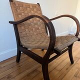 Bauhaus armchair in rope and wood