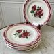 set of 6 dessert plates Digoin Sarreguemines model Cibon years 30-40