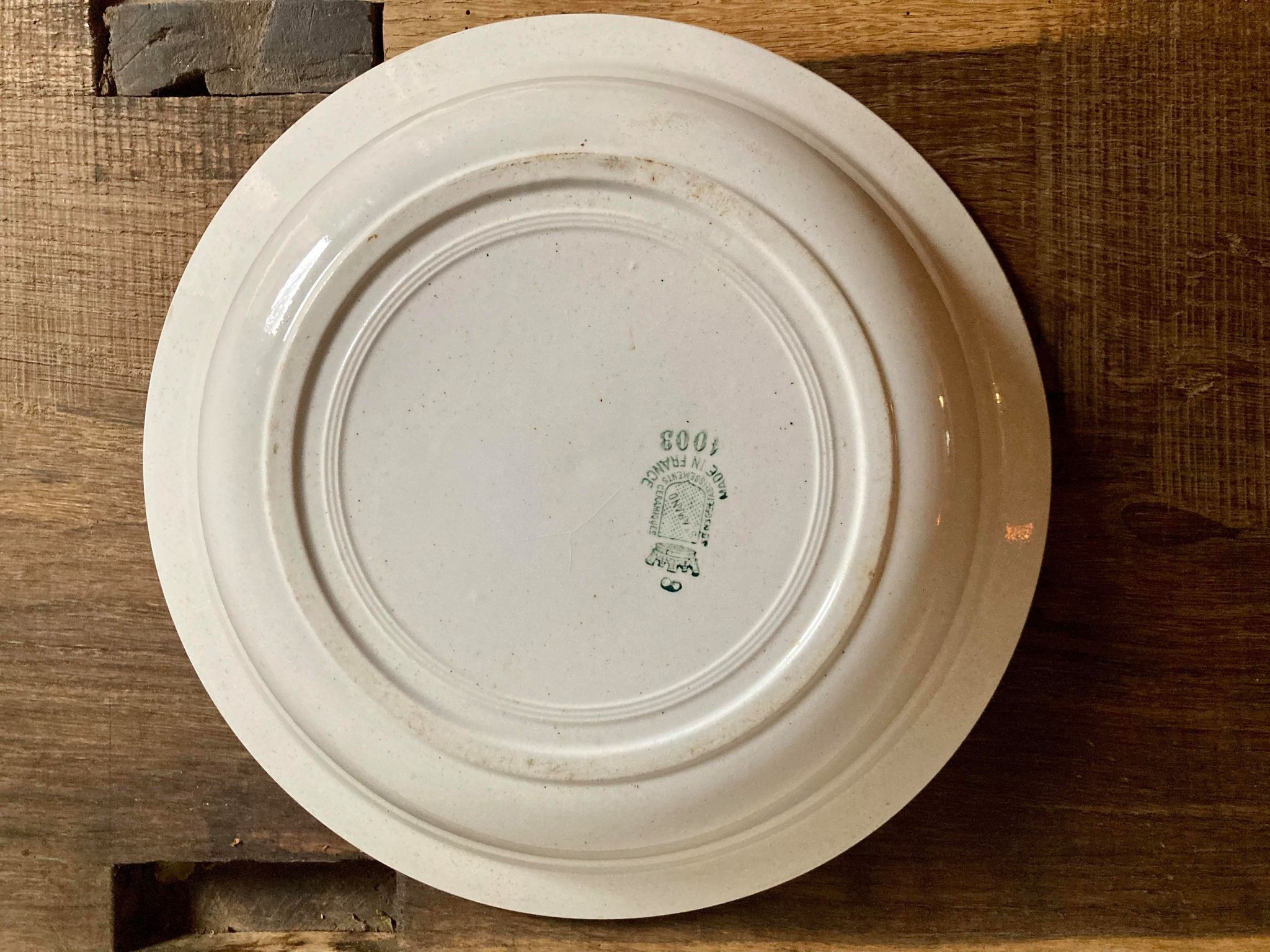 Hollow Service Plate Large Cermal Establishments Model 4003