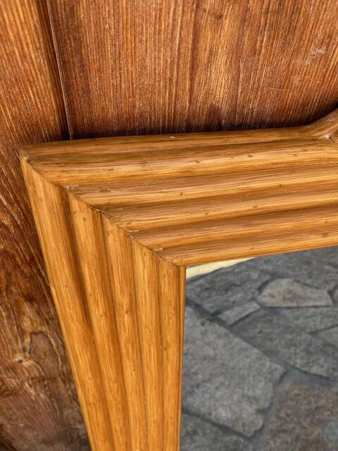 Vintage bamboo large mirror