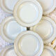 8 assiettes creuses porcelaine blanche doré cenpor limoges