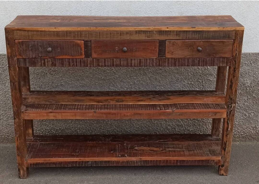 Old wooden console