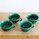 Ensemble de 4 tasses vertes années 60