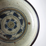 Vintage 1960s-1970s pyrite art stone fruit bowl.