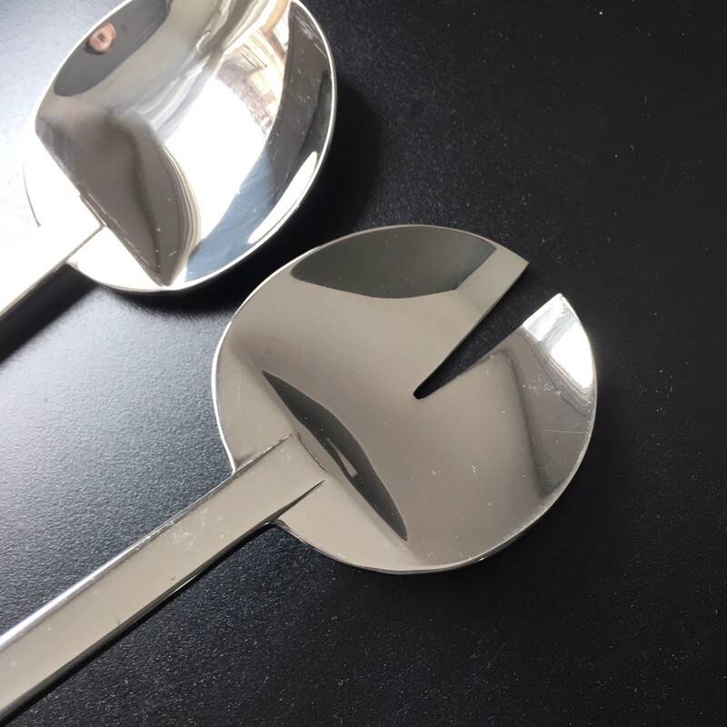 2 new vintage Stockholm Boda Nova Salad Spoons