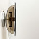 Pair wall light smoked glass Veca