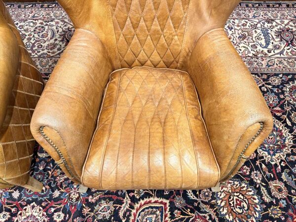 Ensemble fauteuil aviateur en cuir de mouton