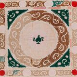 Hand knotted rug, vintage Turkish rug 125x132 cm