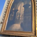 Large old wall frame in gilded wood