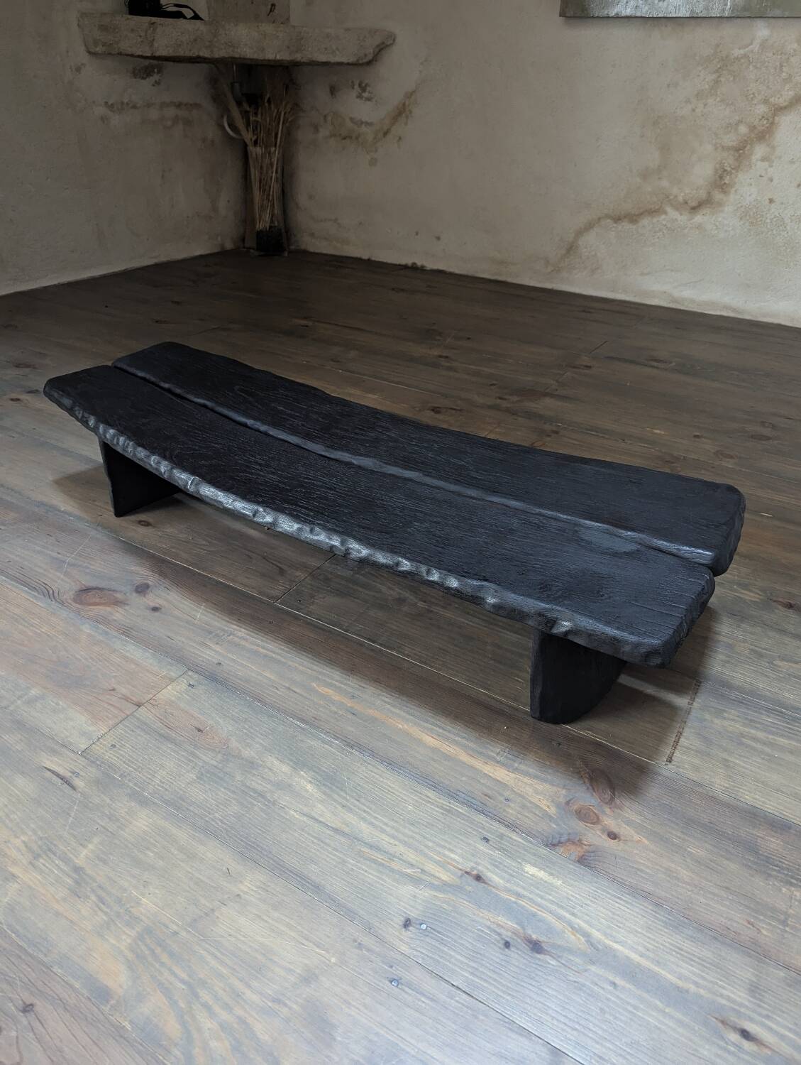 Burnt oak coffee table