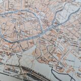 Printed in 1914, map of Strasbourg.