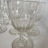 Set of 10 faceted wine or water glasses